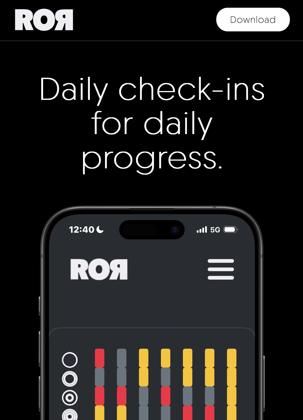 ROR App Landing Page